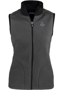 Cutter and Buck Boston Red Sox Womens Grey Mono Cascade Sherpa Vest
