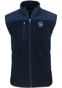 Cutter and Buck Penn State Nittany Lions Big and Tall Navy Blue Vault Cascade Sherpa Mens Vest