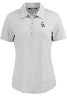 Cutter and Buck Colorado Rockies Womens Charcoal Mono Coastline Eco Short Sleeve Polo Shirt