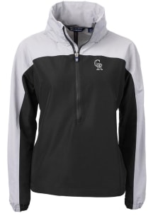 Cutter and Buck Colorado Rockies Womens Black Mono Charter Eco Pullover