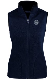 Cutter and Buck Penn State Nittany Lions Womens Navy Blue Vault Cascade Sherpa Vest