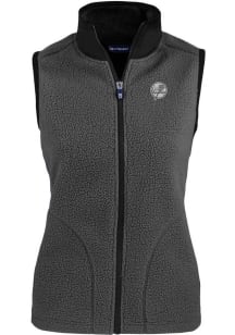 Cutter and Buck New York Yankees Womens Grey Mono Cascade Sherpa Vest