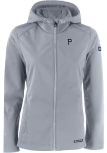 Cutter and Buck Pittsburgh Pirates Womens Charcoal Mono Evoke Light Weight Jacket