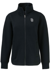 Cutter and Buck San Diego Padres Womens Black Mono Roam Light Weight Jacket