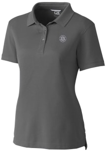 Cutter and Buck Seattle Mariners Womens Grey Mono Advantage Short Sleeve Polo Shirt