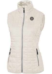 Cutter and Buck Seattle Mariners Womens White Mono Rainier PrimaLoft Vest
