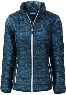Cutter and Buck Seattle Mariners Womens Navy Blue Mono Rainier PrimaLoft Printed Filled Jacket