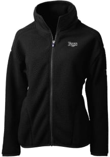 Cutter and Buck Tampa Bay Rays Womens Black Mono Cascade Sherpa Long Sleeve Full Zip Jacket
