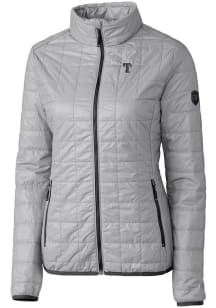 Cutter and Buck Texas Rangers Womens Grey Mono Rainier PrimaLoft Filled Jacket