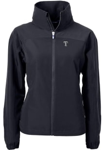 Cutter and Buck Texas Rangers Womens Black Mono Charter Eco Light Weight Jacket
