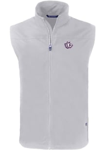 Cutter and Buck TCU Horned Frogs Big and Tall Grey Vault Charter Mens Vest