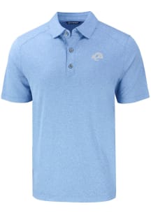 Cutter and Buck Los Angeles Rams Mens Blue Mono Forge Recycled Short Sleeve Polo