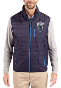 Cutter and Buck Howard Bison Mens Navy Blue Rainier PrimaLoft Sleeveless Jacket