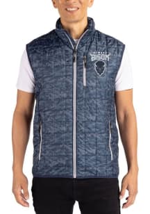 Cutter and Buck Howard Bison Mens Navy Blue Rainier PrimaLoft Printed Sleeveless Jacket