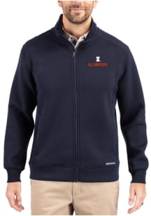 Cutter and Buck Illinois Fighting Illini Mens Navy Blue Roam Big and Tall Light Weight Jacket
