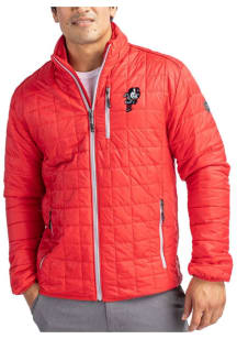 Cutter and Buck Ohio State Buckeyes Mens Red Vintage Rainier PrimaLoft Big and Tall Lined Jacket