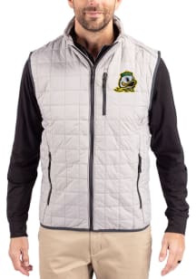 Cutter and Buck Oregon Ducks Big and Tall Grey Rainier PrimaLoft Mens Vest