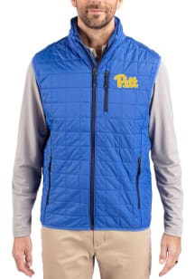Cutter and Buck Pitt Panthers Mens Blue Rainier PrimaLoft Sleeveless Jacket