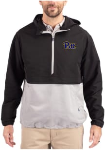 Cutter and Buck Pitt Panthers Mens Black Charter Eco Pullover Jackets