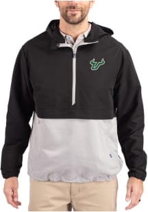 Cutter and Buck South Florida Bulls Mens Black Charter Eco Pullover Jackets