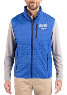 Cutter and Buck SMU Mustangs Big and Tall Blue Rainier PrimaLoft Mens Vest