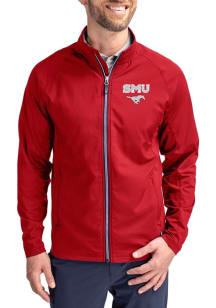 Cutter and Buck SMU Mustangs Mens Red Adapt Eco Light Weight Jacket