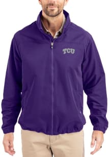 Cutter and Buck TCU Horned Frogs Mens Purple Charter Eco Light Weight Jacket