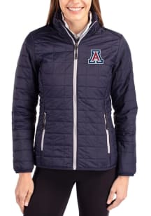 Cutter and Buck Arizona Wildcats Womens Navy Blue Rainier PrimaLoft Filled Jacket