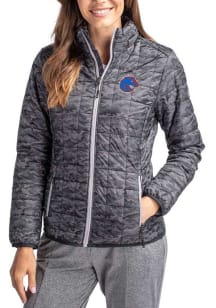 Cutter and Buck Boise State Broncos Womens Black Rainier PrimaLoft Printed Filled Jacket
