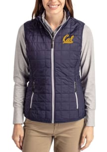 Cutter and Buck Cal Golden Bears Womens Navy Blue Rainier PrimaLoft Vest