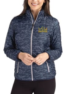 Cutter and Buck Drexel Dragons Womens Navy Blue Rainier PrimaLoft Printed Filled Jacket