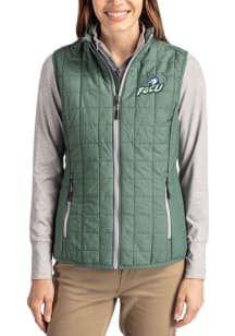 Cutter and Buck Florida Gulf Coast Eagles Womens Green Rainier PrimaLoft Vest