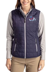 Cutter and Buck Fresno State Bulldogs Womens Navy Blue Rainier PrimaLoft Vest