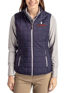 Cutter and Buck Illinois Fighting Illini Womens Navy Blue Rainier PrimaLoft Vest