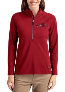 Cutter and Buck Jacksonville State Gamecocks Womens Cardinal Adapt Eco Qtr Zip