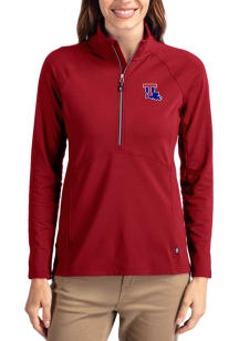 Cutter and Buck Louisiana Tech Bulldogs Womens Cardinal Adapt Eco Qtr Zip