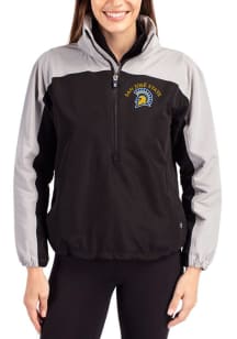 Cutter and Buck San Jose State Spartans Womens Black Charter Eco Pullover