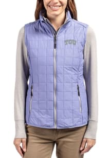 Cutter and Buck TCU Horned Frogs Womens Lavender Rainier PrimaLoft Vest