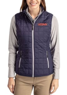 Cutter and Buck UConn Huskies Womens Navy Blue Rainier PrimaLoft Vest