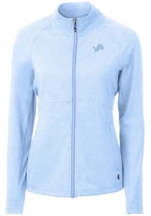 Cutter and Buck Detroit Lions Womens Blue Mono Adapt Eco Knit Light Weight Jacket