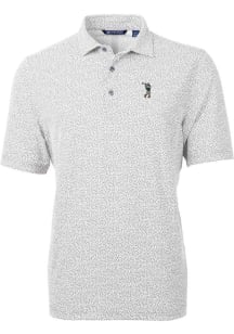 Cutter and Buck South Florida Bulls Mens Grey Swinging Rocky Virtue Eco Pique Botanical Short Slee..