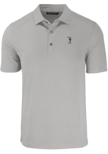 Cutter and Buck South Florida Bulls Mens Grey Swinging Rocky Forge Recycled Short Sleeve Polo