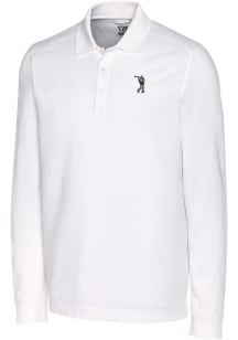 Cutter and Buck South Florida Bulls Mens White Swinging Rocky Advantage Long Sleeve Polo Shirt