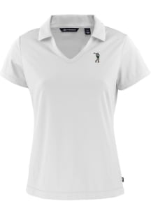 Cutter and Buck South Florida Bulls Womens White Swinging Rocky Daybreak V Neck Short Sleeve Polo..