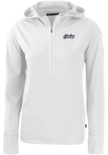 Cutter and Buck UCF Knights Womens White Citronaut Daybreak Hood Qtr Zip