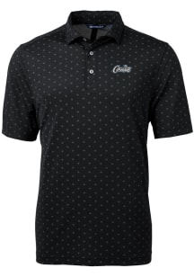 Cutter and Buck UCF Knights Black Citronaut Vault Virtue Eco Pique Tile Big and Tall Polo