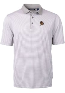 Cutter and Buck Oregon State Beavers Grey Vault Virtue Eco Pique Micro Stripe Big and Tall Polo