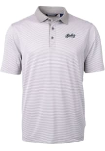 Cutter and Buck UCF Knights Grey Citronaut Vault Virtue Eco Pique Micro Stripe Big and Tall Polo