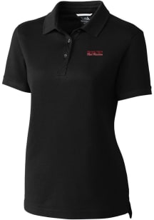 Cutter and Buck Texas Tech Red Raiders Womens Black Vault Advantage Short Sleeve Polo Shirt