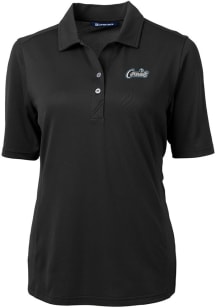 Cutter and Buck UCF Knights Womens Black Citronaut Vault Virtue Eco Pique Short Sleeve Polo Shirt